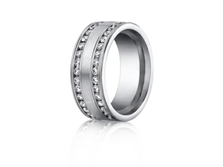 8mm Comfort Fit Diamond Wedding Band By Benchmark(r)