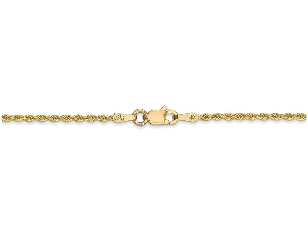 FJC Finejewelers 7 Inch 14k Yellow Gold 1.50mm bright-cut Rope With Lobster Clasp Chain Bracelet