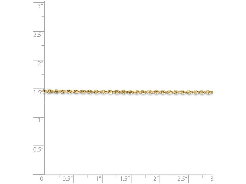 FJC Finejewelers 16 Inch 14k Yellow Gold 1.50mm Handmade Regular Rope Chain Necklace