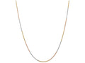 FJC Finejewelers 16 Inch 14 kt Tri Color Gold 1.5mm bright-cut Rope Chain Necklace