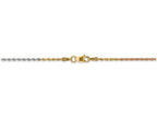 FJC Finejewelers 24 Inch 14 kt Tri Color Gold 1.5mm bright-cut Rope Chain Necklace