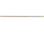 FJC Finejewelers 7 Inch 14 kt Tri Color Gold 1.5mm bright-cut Rope Chain Bracelet