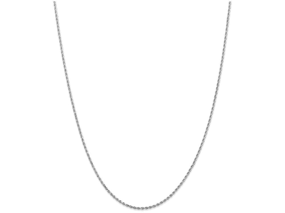 FJC Finejewelers 8 Inch 14k White Gold 1.5mm bright-cut Rope Chain Bracelet