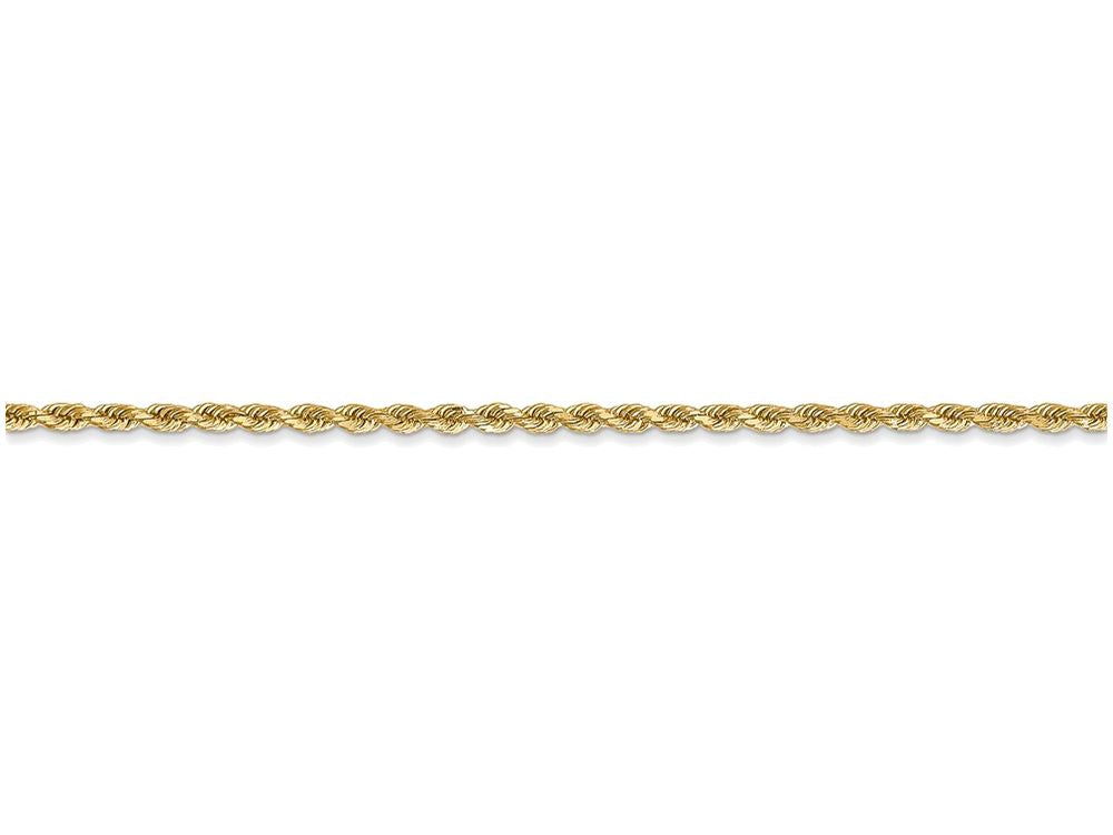 FJC Finejewelers 6 Inch 14k Yellow Gold 1.75mm bright-cut Rope With Lobster Clasp Chain Bracelet