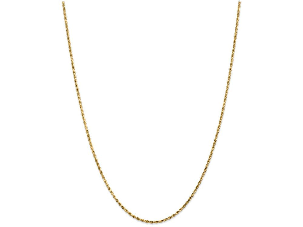 FJC Finejewelers 6 Inch 14k Yellow Gold 1.75mm bright-cut Rope With Lobster Clasp Chain Bracelet