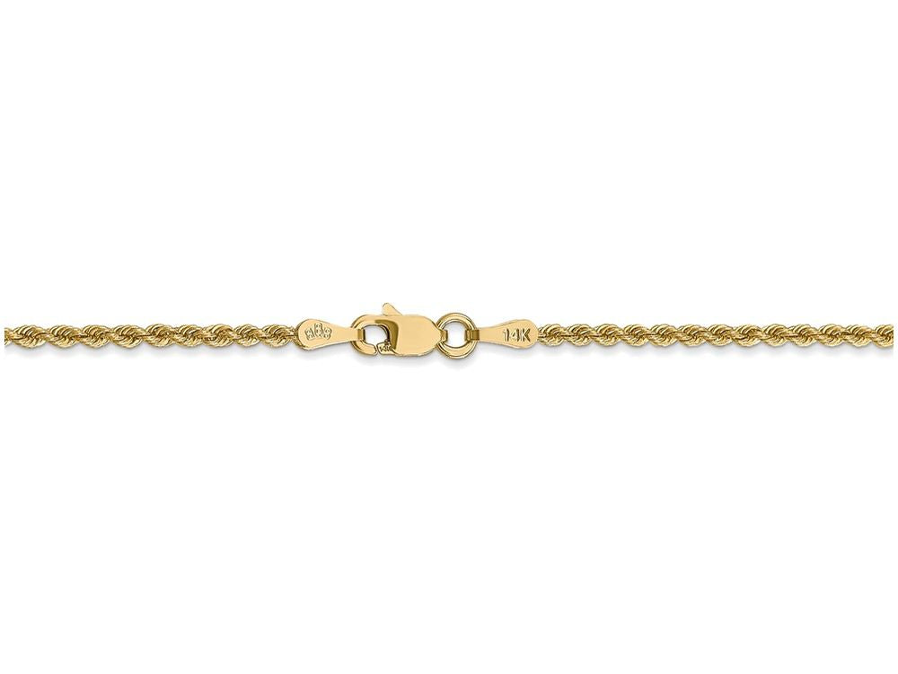 FJC Finejewelers 30 Inch 14k Yellow Gold 2mm Handmade Regular Rope Chain Necklace