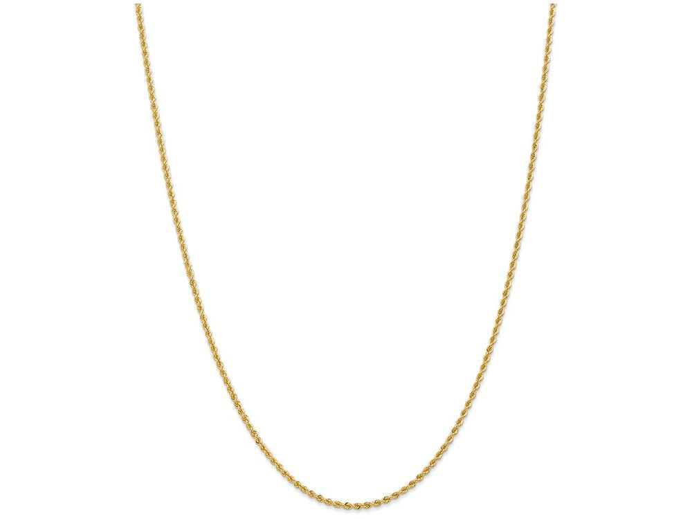 FJC Finejewelers 30 Inch 14k Yellow Gold 2mm Handmade Regular Rope Chain Necklace