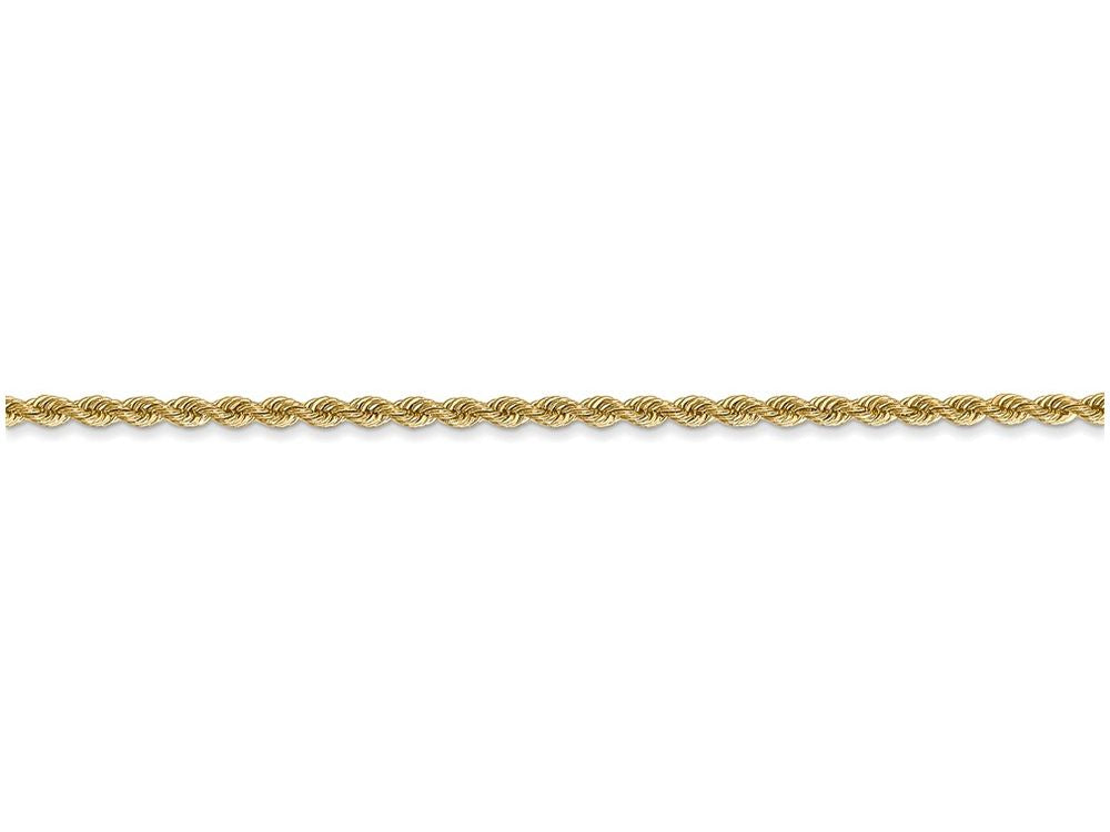 FJC Finejewelers 8 Inch 14k Yellow Gold 2mm Handmade Regular Rope Chain Bracelet