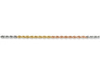 FJC Finejewelers 18 Inch 14 kt Tri Color Gold 1.8mm bright-cut Rope Chain Necklace