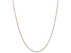 FJC Finejewelers 7 Inch 14 kt Tri Color Gold 1.8mm bright-cut Rope Chain Bracelet