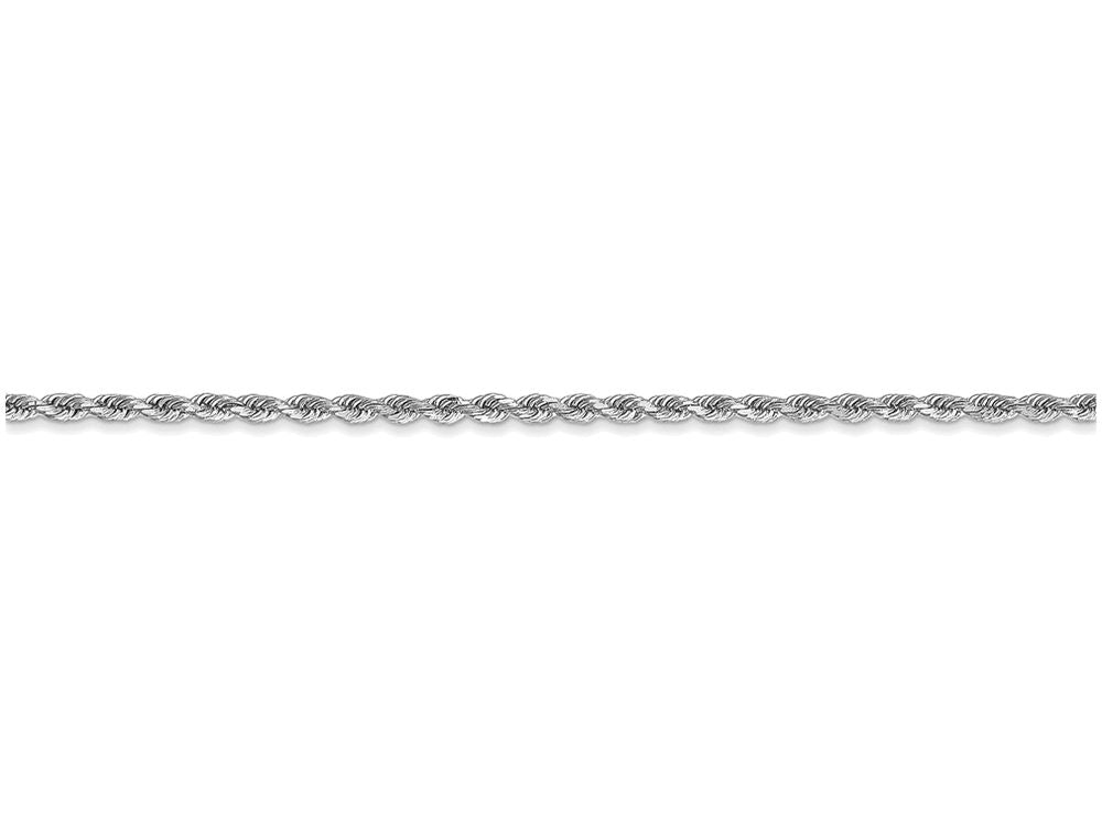 FJC Finejewelers 16 Inch 14k White Gold 1.8mm bright-cut Rope Chain Necklace