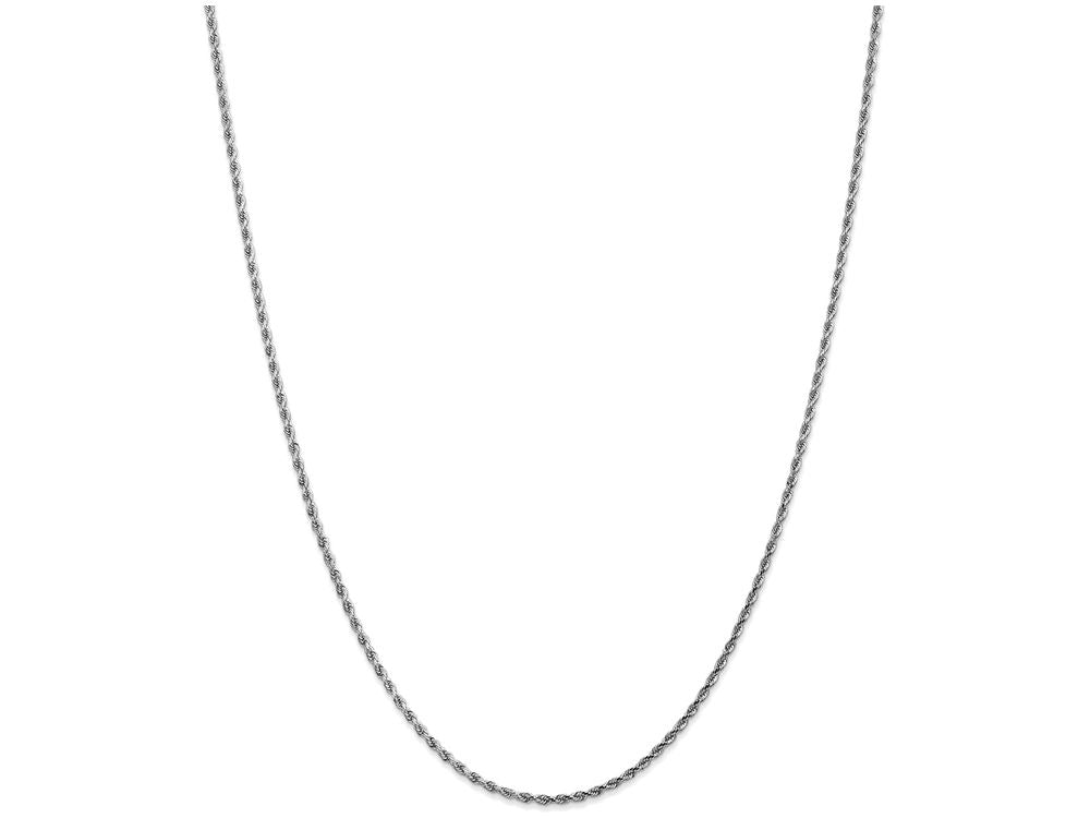 FJC Finejewelers 6 Inch 14k White Gold 1.8mm bright-cut Rope Chain Bracelet