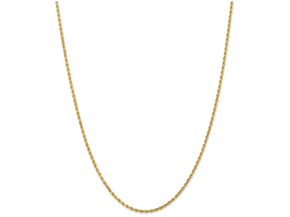 FJC Finejewelers 24 Inch 14k Yellow Gold 2mm bright-cut Rope With Lobster Clasp Chain Necklace