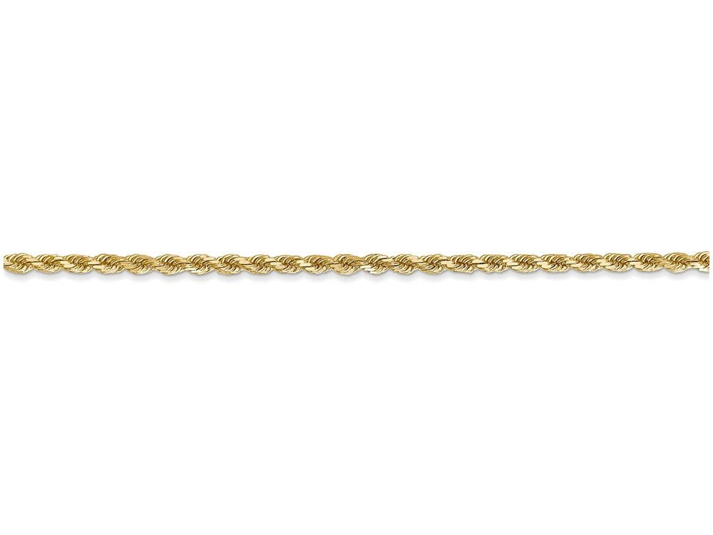 FJC Finejewelers 8 Inch 14k Yellow Gold 2mm bright-cut Rope With Lobster Clasp Chain Bracelet
