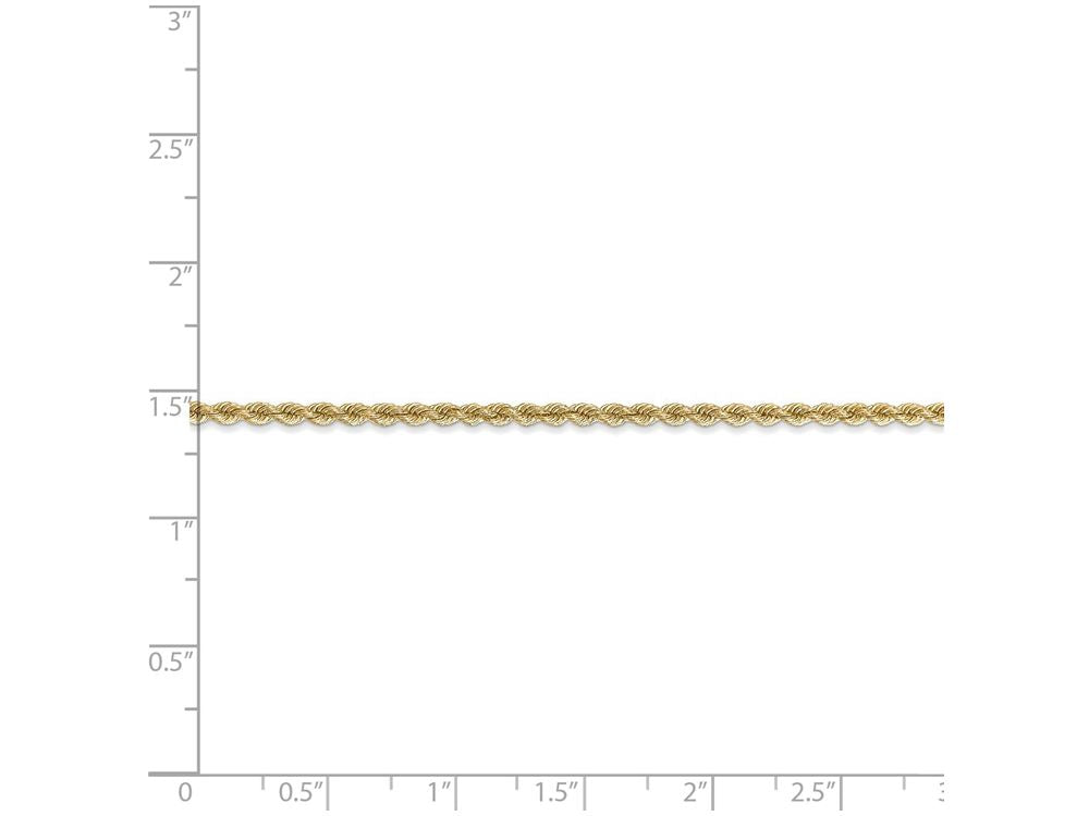 FJC Finejewelers 7 Inch 14k Yellow Gold 2.25mm Handmade Regular Rope Chain Bracelet