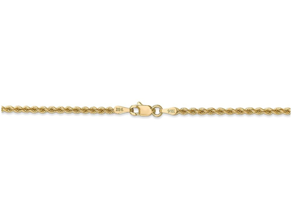 FJC Finejewelers 7 Inch 14k Yellow Gold 2.25mm Handmade Regular Rope Chain Bracelet