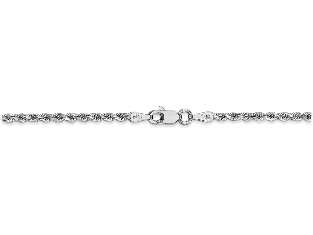 FJC Finejewelers 30 Inch 14k White Gold 2mm bright-cut Rope Chain Necklace