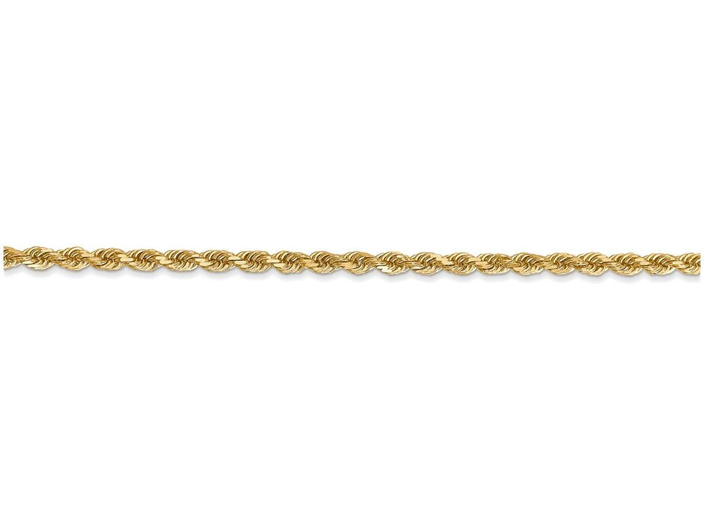 FJC Finejewelers 7 Inch 14k Yellow Gold 2.25mm bright-cut Rope With Lobster Clasp Chain Bracelet