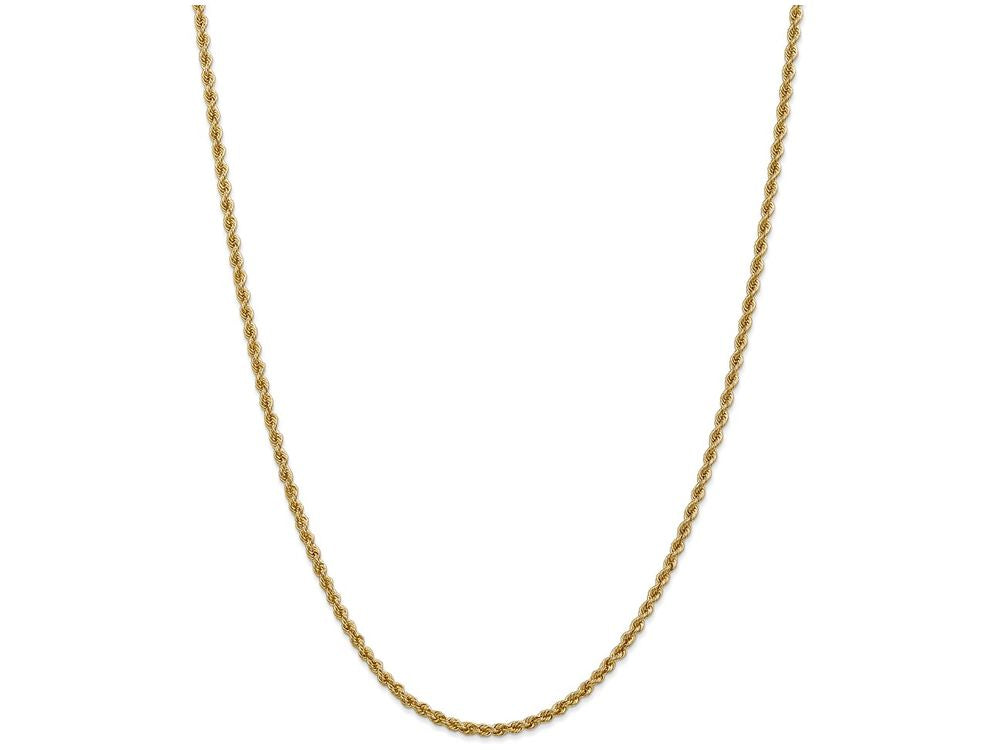 FJC Finejewelers 18 Inch 14k Yellow Gold 2.5mm Handmade Regular Rope Chain Necklace