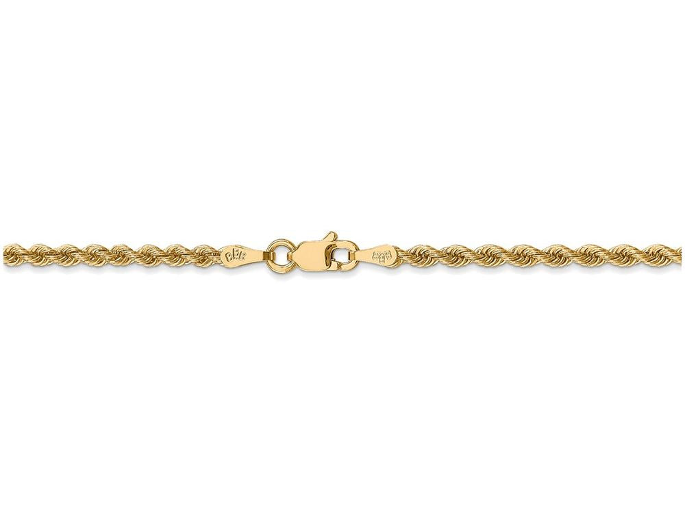 FJC Finejewelers 20 Inch 14k Yellow Gold 2.5mm Handmade Regular Rope Chain Necklace