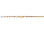 FJC Finejewelers 18 Inch 14 kt Tri Color Gold 2.5mm bright-cut Rope Chain Necklace