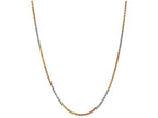 FJC Finejewelers 7 Inch 14 kt Tri Color Gold 2.5mm bright-cut Rope Chain Bracelet