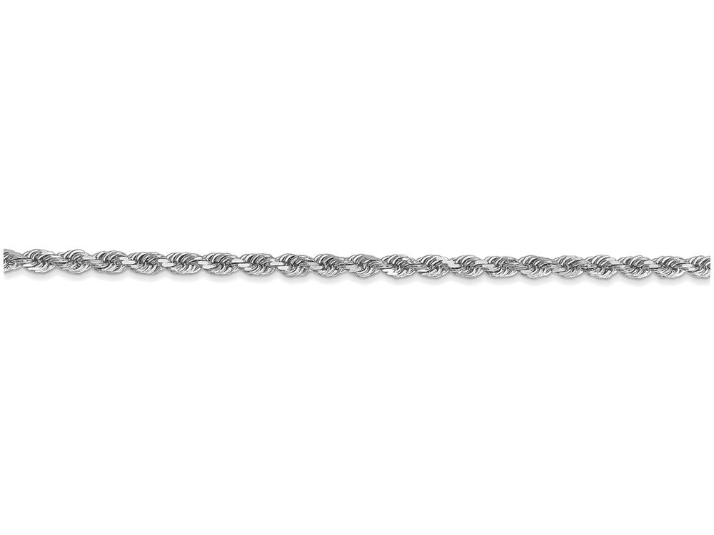 FJC Finejewelers 22 Inch 14k White Gold 2.5mm bright-cut Rope Chain Necklace