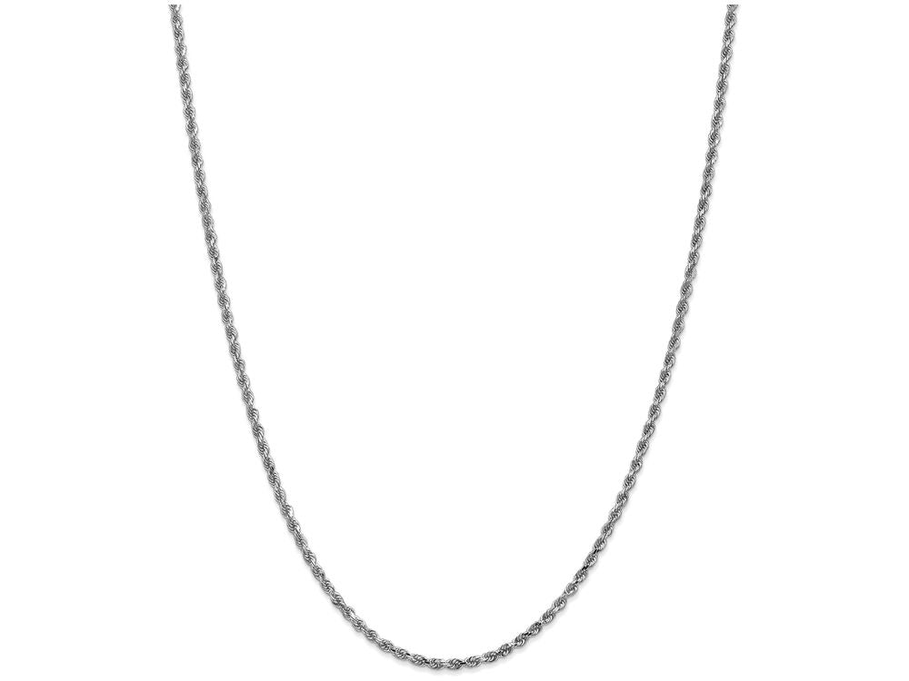 FJC Finejewelers 7 Inch 14k White Gold 2.5mm bright-cut Rope Chain Bracelet