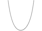 FJC Finejewelers 7 Inch 14k White Gold 2.5mm bright-cut Rope Chain Bracelet