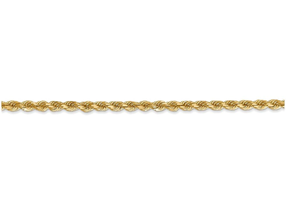 FJC Finejewelers 7 Inch 14k Yellow Gold 2.75mm bright-cut Rope With Lobster Clasp Chain Bracelet