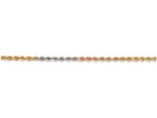 FJC Finejewelers 18 Inch 14 kt Tri Color Gold 2.9mm bright-cut Rope Chain Necklace