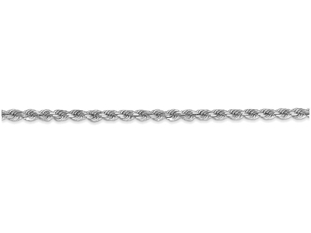 FJC Finejewelers 7 Inch 14k White Gold 2.9mm bright-cut Rope Chain Bracelet