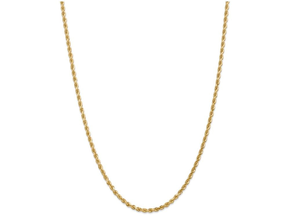FJC Finejewelers 16 Inch 14k Yellow Gold 3.20mm bright-cut Rope With Lobster Clasp Chain Necklace