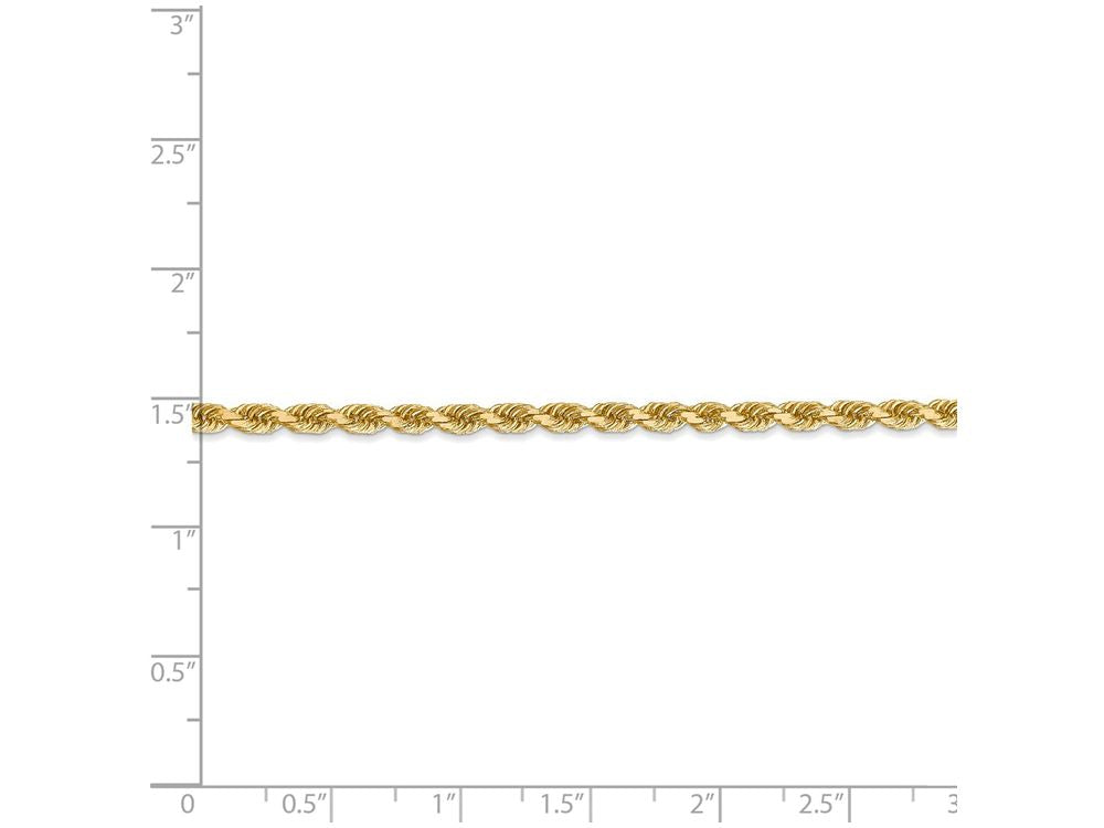 FJC Finejewelers 18 Inch 14k Yellow Gold 3.20mm bright-cut Rope With Lobster Clasp Chain Necklace