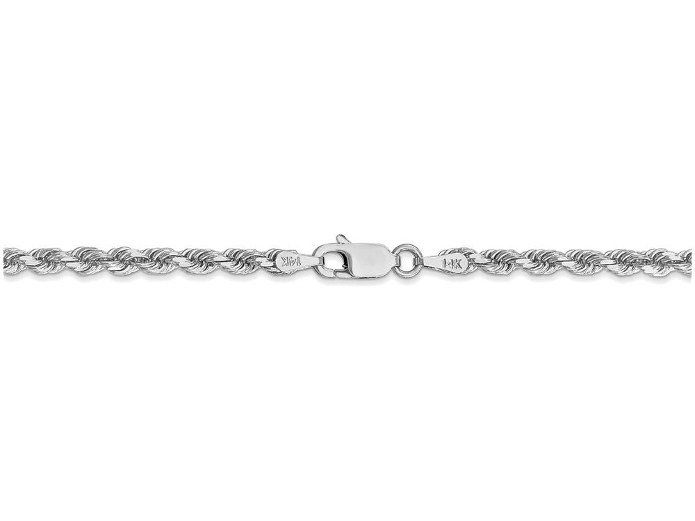 FJC Finejewelers 22 Inch 14k White Gold 3.1mm bright-cut Rope Chain Necklace