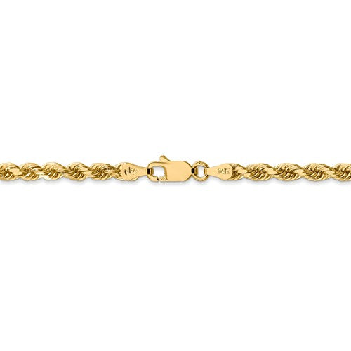 FJC Finejewelers 20 Inch 14k Yellow Gold 3.5mm bright-cut Rope With Lobster Clasp Chain Necklace
