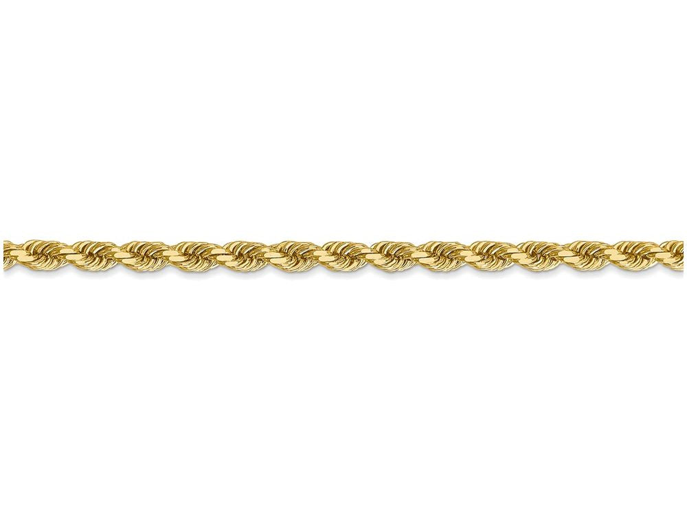 FJC Finejewelers 20 Inch 14k Yellow Gold 3.5mm bright-cut Rope With Lobster Clasp Chain Necklace