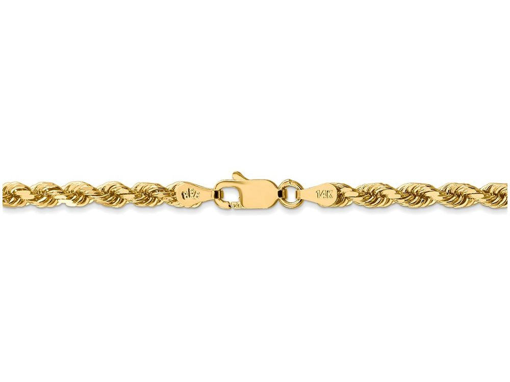 FJC Finejewelers 20 Inch 14k Yellow Gold 3.5mm bright-cut Rope With Lobster Clasp Chain Necklace