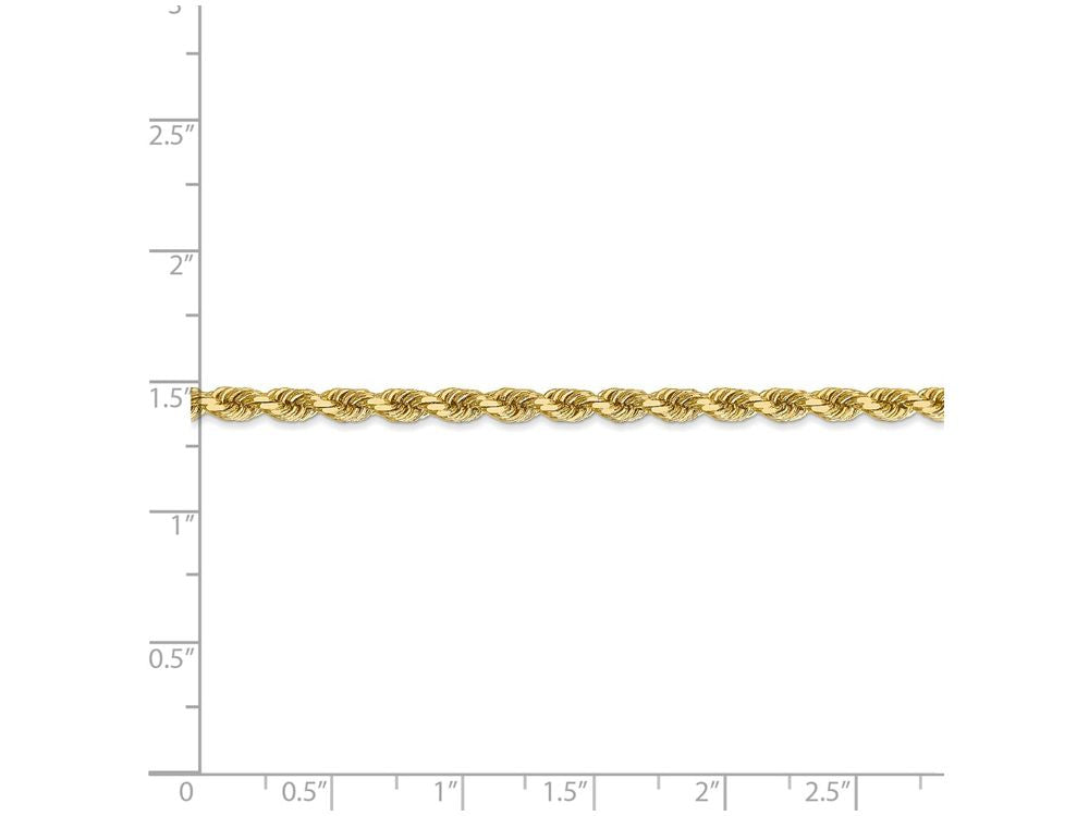FJC Finejewelers 22 Inch 14k Yellow Gold 3.5mm bright-cut Rope With Lobster Clasp Chain Necklace