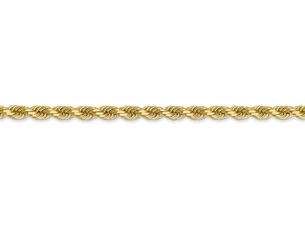 FJC Finejewelers 24 Inch 14k Yellow Gold 3.5mm bright-cut Rope With Lobster Clasp Chain Necklace