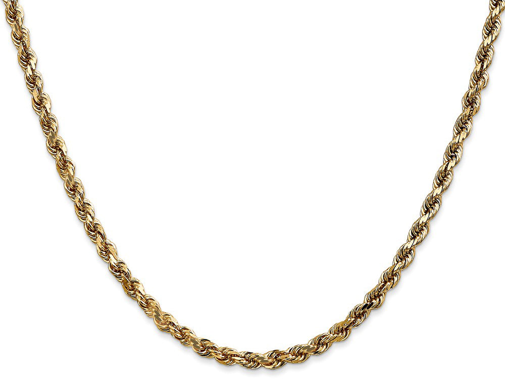 FJC Finejewelers 24 Inch 14k Yellow Gold 3.5mm bright-cut Rope With Lobster Clasp Chain Necklace
