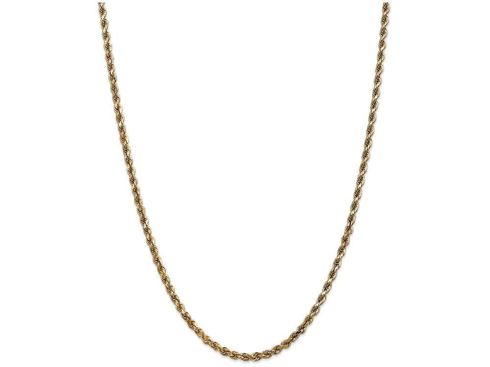 FJC Finejewelers 8 Inch 14k Yellow Gold 3.5mm bright-cut Rope With Lobster Clasp Chain Bracelet