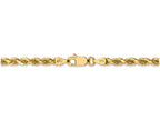 FJC Finejewelers 9 Inch 14k Yellow Gold 3.5mm bright-cut Rope With Lobster Clasp Chain Ankle Bracelet (Smaller Ankles)