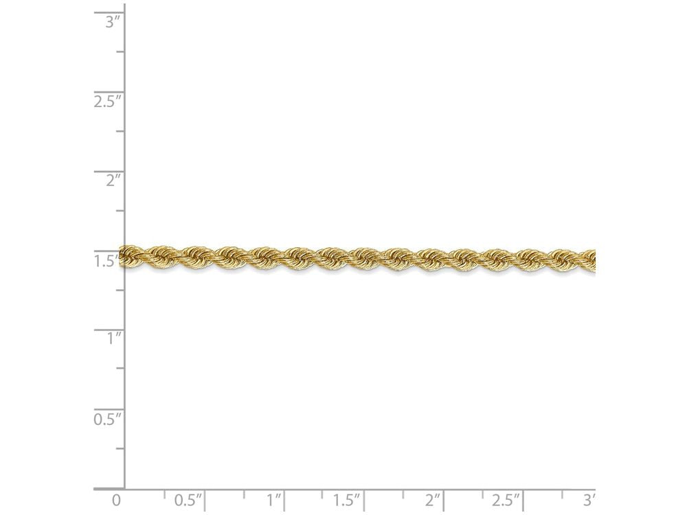 FJC Finejewelers 7 Inch 14k Yellow Gold 3.65mm Handmade Regular Rope Chain Bracelet