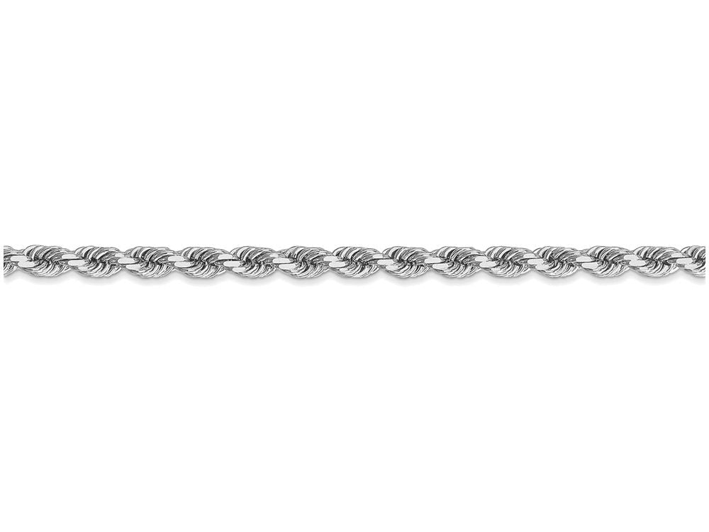 FJC Finejewelers 24 Inch 14k White Gold 3.5mm bright-cut Rope Chain Necklace
