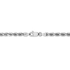 FJC Finejewelers 30 Inch 14k White Gold 3.5mm bright-cut Rope Chain Necklace