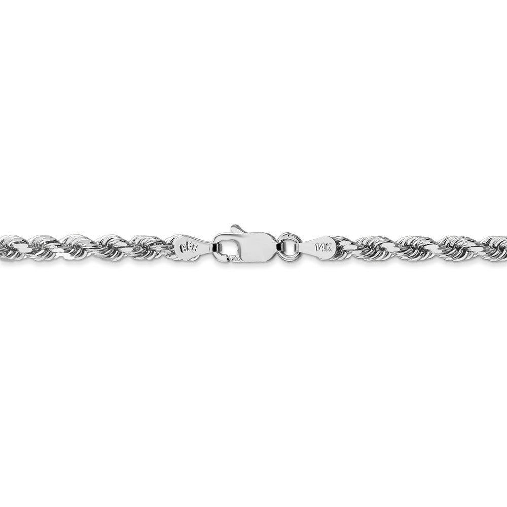 FJC Finejewelers 30 Inch 14k White Gold 3.5mm bright-cut Rope Chain Necklace