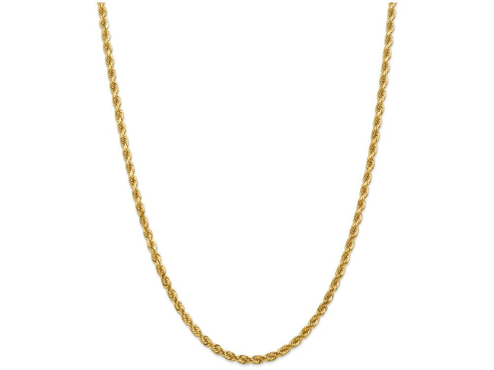 FJC Finejewelers 16 Inch 14k Yellow Gold 4mm bright-cut Rope With Lobster Clasp Chain Necklace