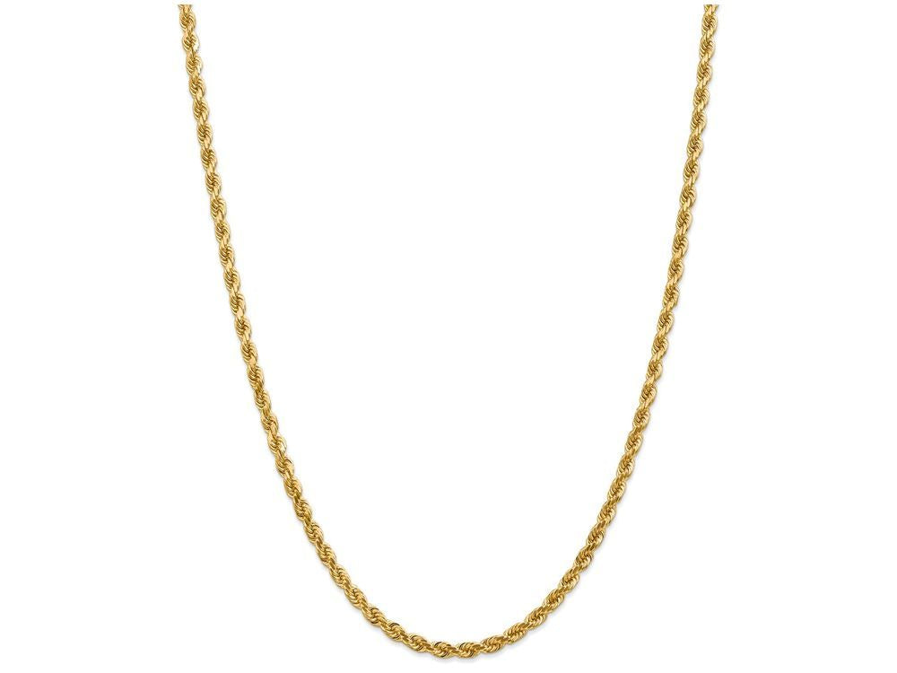 FJC Finejewelers 24 Inch 14k 4mm bright-cut Rope With Lobster Clasp Chain Necklace