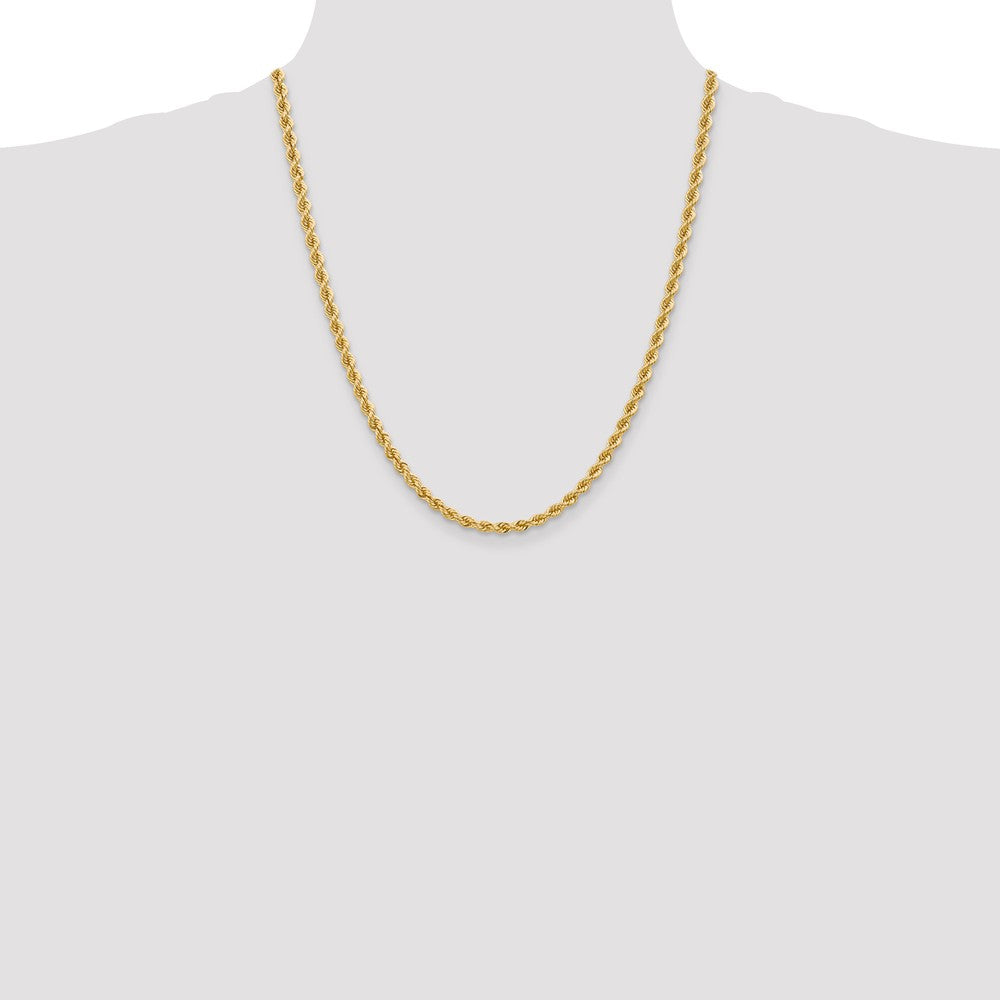 FJC Finejewelers 22 Inch 14k 4mm Handmade Regular Rope Chain Necklace